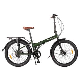 Складной велосипед SHULZ Easy Fat 24" 2020, Вариант УТ-00204747: Рама: OS (Рост: 150-200см), Цвет: dark green/ темно-зеленый, изображение  - НаВелосипеде.рф