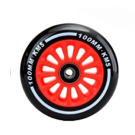 Колесо для трюкового самоката KMC, 100 мм, с подшипником ABEC 7, обод пластик, красный, FWD805402-3, изображение  - НаВелосипеде.рф