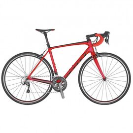 Шоссейный велосипед SCOTT Addict 30 28" 2020, Вариант УТ-00194533: Рама: M/54 (Рост: 170-178 см), Цвет: красный/черный, изображение  - НаВелосипеде.рф