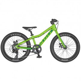 Детский велосипед Scott Scale rigid 20" 2020, Вариант УТ-00198586: Возраст: 6-9 лет (Рост: 120-135 см), Цвет: салатовый, изображение  - НаВелосипеде.рф