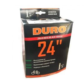 Камера велосипедная DURO, 24x4,00/5,00, A/V-48, DHB01081, изображение  - НаВелосипеде.рф