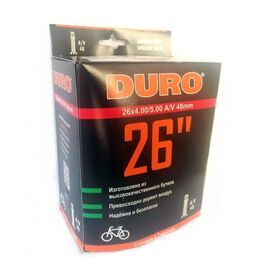 Камера велосипедная DURO, 26x4,00/5,00, A/V 48мм, DHB01080, изображение  - НаВелосипеде.рф