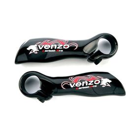 Рога на руль велосипеда Venzo VZ-E04-002, 22.2мм, 90 мм, черный, RBECRALVNZCN, изображение  - НаВелосипеде.рф