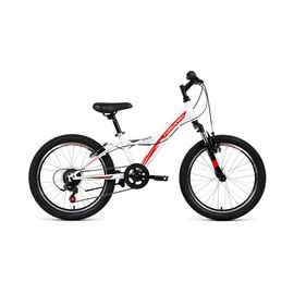 Детский велосипед FORWARD DAKOTA 20 2.0 20" 2019, Вариант УТ-00209299: Рама: 10,5" (Рост: 115-135см), Цвет: белый/красный, изображение  - НаВелосипеде.рф