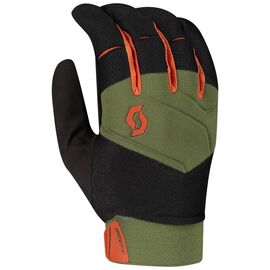 Велоперчатки SCOTT Enduro, длинные пальцы, green moss/orange pumpkin, 2020, 275396-6554, Вариант УТ-00200389: Размер: L, изображение  - НаВелосипеде.рф