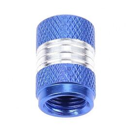 Колпачок на ниппель DEMEN, синий металлик, JX-0801, изображение  - НаВелосипеде.рф