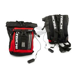 Рюкзак TAICHI WaterProf, со встроенной LED подсветкой, черный/красный, R-2201, изображение  - НаВелосипеде.рф