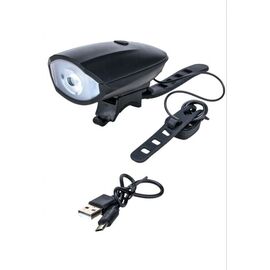 Фара велосипедная FORWARD, передняя, с сигналом, акумулятор, USB, CREE LED, 250lm/140db, 3 функции, черный, FWD3265111, изображение  - НаВелосипеде.рф