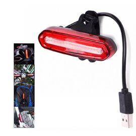 Фонарь велосипедный JING Y, задний, аккумуляторный, USB кабель, LED, 2 режима работы, влагозащищенный, блистер, JY-6055T, изображение  - НаВелосипеде.рф