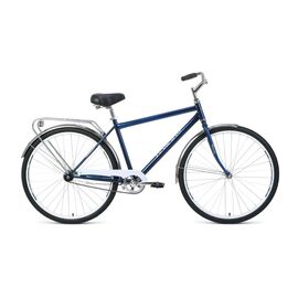 Городской велосипед FORWARD DORTMUND 1.0 28" 2020, Вариант УТ-00209326: Рама: 192 (Рост: 175-195см), Цвет: темно-синий/белый, изображение  - НаВелосипеде.рф