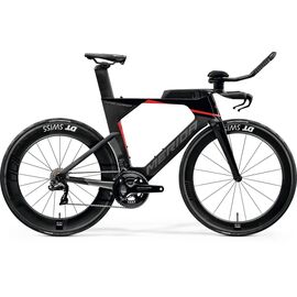 Шоссейный велосипед, триатлон Merida Warp TRI 10K-E 700C 2020, Вариант УТ-00209668: Рама: M(54см) (Рост: 170-180см), Цвет: Black/UD/Silver(red) , изображение  - НаВелосипеде.рф