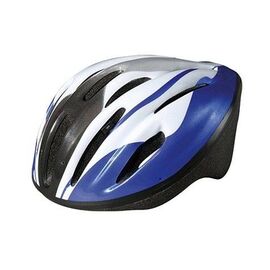 Шлем велосипедный Stels MQ-12, бело-синий, LU089020, Вариант УТ-00199334: Размер: L (58-60 см), изображение  - НаВелосипеде.рф