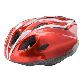 Шлем велосипедный детский Stels MV-11, серо-красный, Вариант УТ-00199348: Размер: М, изображение  - НаВелосипеде.рф