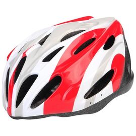 Шлем велосипедный Stels MV-20, белый / красный / серый, LU088824, Вариант УТ-00199358: Размер: L, изображение  - НаВелосипеде.рф