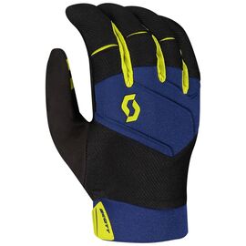 Велоперчатки SCOTT Enduro, длинные пальцы, nightfall blue/lemongrass yellow, 2020, 275396-6438, Вариант УТ-00200385: Размер: L, изображение  - НаВелосипеде.рф