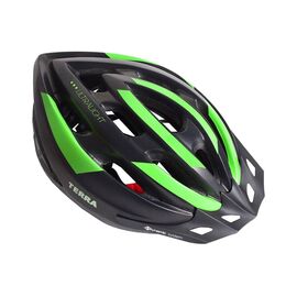 Велошлем Vinca Sport, черный с зеленым, VSH 23 terra, Вариант УТ-00010285: Размер: M (56-59 см), изображение  - НаВелосипеде.рф
