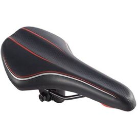 Седло велосипедное спортивное Forward, 299*140 мм, черно-красный, HF-081, изображение  - НаВелосипеде.рф