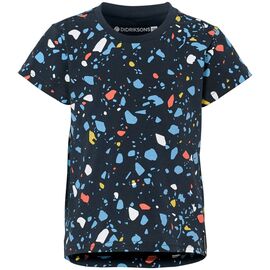 Футболка детская Didriksons FROET KIDS PRINTED T-SHIRT, камешки на синем, 502970, Вариант УТ-00195352: Размер: 100, изображение  - НаВелосипеде.рф