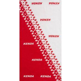 Бандана KENDA, полиэстер coolmax с микрофиброй, 24х48см, безшовная, бело-красная, 5-715190, изображение  - НаВелосипеде.рф