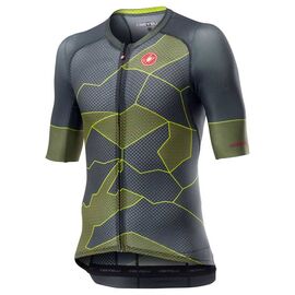 Веломайка Castelli Climbers 3.0, короткий рукав, серо-желтый 2020, 4520012, Вариант УТ-00213416: Размер: L, изображение  - НаВелосипеде.рф