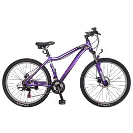 Женский велосипед TECH TEAM ELIS disc 26" 2020, Вариант УТ-00214300: Рама: 15" (Рост: 145-164см), Цвет: фиолетовый, изображение  - НаВелосипеде.рф