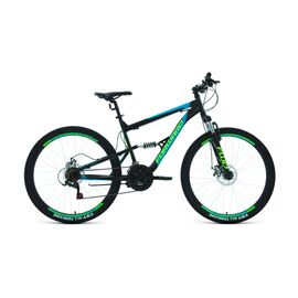 Двухподвесный велосипед FORWARD RAPTOR 2.0 disc 27,5" 2020, Вариант УТ-00214449: Рама: 16" (Рост: 150-169см), Цвет: черный/бирюзовый, изображение  - НаВелосипеде.рф