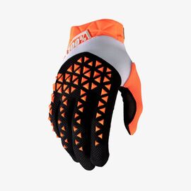 Велоперчатки 100% Airmatic Glove, Orange/Black, 10012-260-10, Вариант УТ-00212792: Размер: L, изображение  - НаВелосипеде.рф