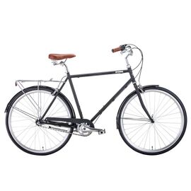 Городской велосипед BEARBIKE Лондон 700C 2020, Вариант УТ-00212358: Рама: 580мм (Рост: 181-195см), Цвет: черный матовый, изображение  - НаВелосипеде.рф
