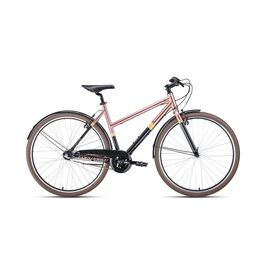 Городской велосипед FORWARD CORSICA 28" 2020, Вариант УТ-00212378: Рама: 500мм (Рост: 175-190см), Цвет: черный/коричневый, изображение  - НаВелосипеде.рф