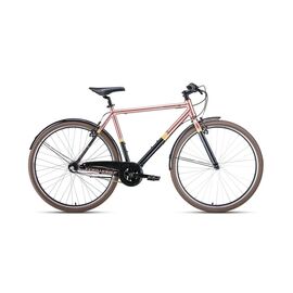 Городской велосипед FORWARD ROCKFORD 28" 2020, Вариант УТ-00211640: Рама: 540мм (Рост: 180-200см), Цвет: черный/коричневый, изображение  - НаВелосипеде.рф