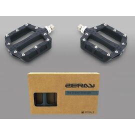 Педали велосипедные ZERAY ZP-221, 9/16", 108x100x18 мм, ось CR-MO, промподшипники, съемные шипы, черный, ZERAY-ZP-221, изображение  - НаВелосипеде.рф