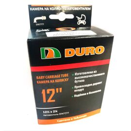Камера на коляску DURO, 12 1/2x2 1/4, загнутый нипель (DIN7777), DHB01034, изображение  - НаВелосипеде.рф