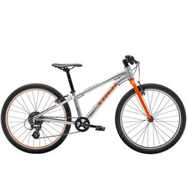 Подростковый велосипед Trek Wahoo KIDS 24" 2021, Вариант УТ-00217469: Возраст: 8-12лет (Рост: 130-150см), Цвет: Quicksilver/Roarange, изображение  - НаВелосипеде.рф