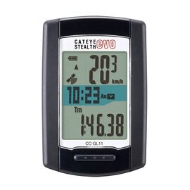 Велокомпьютер Cat eye CC-GL11 Stealth evo GPS, беспроводной, черный, CE1603701, изображение  - НаВелосипеде.рф