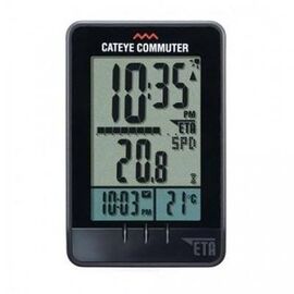 Велокомпьютер Cat Eye CC-COM10W Commuter Wireless, 8 функций, беспроводной, черный, CE1603000, изображение  - НаВелосипеде.рф