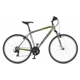 Гибридный велосипед Author Compact 700С 2021, Вариант УТ-00218582: Рама: 18" (Рост: 167-178см), Цвет: Czech Blue (White) // Black , изображение  - НаВелосипеде.рф