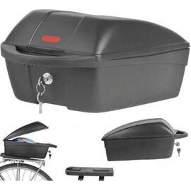 Сумка/бокс Polisport QST, на велобагажник, объём 12 литров, с ключом, BLACK, PLS8870500001, изображение  - НаВелосипеде.рф