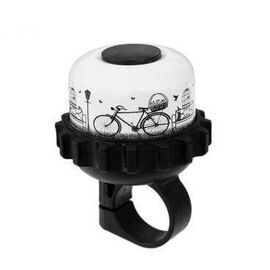 Звонок велосипедный ANNUO Велосипед, алюминий/пластик, D23мм, белый/черный, RB323R000001, изображение  - НаВелосипеде.рф