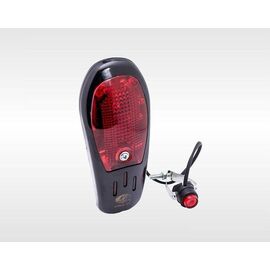 Звонок велосипедный JING YI JY-908, электронный, светозвуковой, 7 сигналов, черный/красный, FWD-JY-908, изображение  - НаВелосипеде.рф