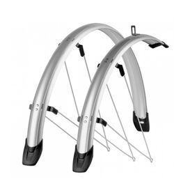 Крылья велосипедные Polisport CITY BIKE GEORGIA, 26", 46 mm, Silver, PLS8623000002, изображение  - НаВелосипеде.рф
