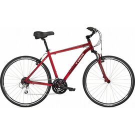 Гибридный велосипед Trek Verve 3 HBR 700C 2014, Вариант УТ-00217387: Рама: 15 (Рост: 145-160см), Цвет: Dark Red/Chi Red , изображение  - НаВелосипеде.рф