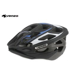 Шлем велосипедный VENZO VZ20-008, взрослый, черный/синий, RHEVZ20F26M5, Вариант УТ-00209475: Размер:  M, изображение  - НаВелосипеде.рф