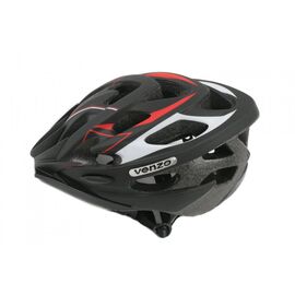 Шлем велосипедный VENZO VZ20-008, взрослый, черный/красный, RHEVZ20F26M6, Вариант УТ-00209474: Размер:   M, изображение  - НаВелосипеде.рф