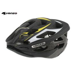 Шлем велосипедный VENZO VZ20-008, взрослый, черный/желтый, RHEVZ20F26M8, Вариант УТ-00209472: Размер:  L, изображение  - НаВелосипеде.рф