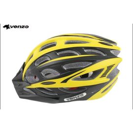 Шлем велосипедный VENZO VZ20-006, взрослый, черный/желтый, RHEVZ20F26M1, Вариант УТ-00209470: Размер:  M, изображение  - НаВелосипеде.рф