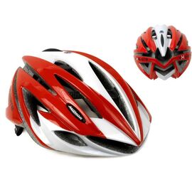 Шлем велосипедный AUTHOR Exquisite Double InMold 081 Red, профи, 19 отверстий, красно-белый, 8-9001056, Вариант УТ-00218298: Размер: 58-62см, изображение  - НаВелосипеде.рф