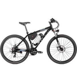 Электровелосипед Stark E-Hunter 27.2 D 27,5" 2020, Вариант УТ-00208313: Рама: 18" (Рост: 165-180см), Цвет: черный/серый/синий, изображение  - НаВелосипеде.рф