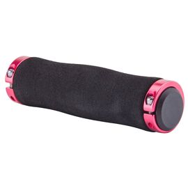 Грипсы велосипедные STELS XH-GN02BL 130 мм, материал EVA, красные кольца, индивидуальная упаковка, черный, 150242, изображение  - НаВелосипеде.рф