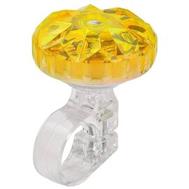 Звонок велосипедный STELS 26S-02, алюминий/пластик, прозрачно-жёлтый, 210125, изображение  - НаВелосипеде.рф