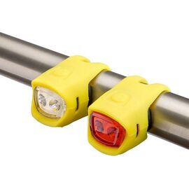 Фонари велосипедные габаритные STELS JY-3204F+JY-3204T, передний и задний, комплект, желтые, 560186, изображение  - НаВелосипеде.рф
